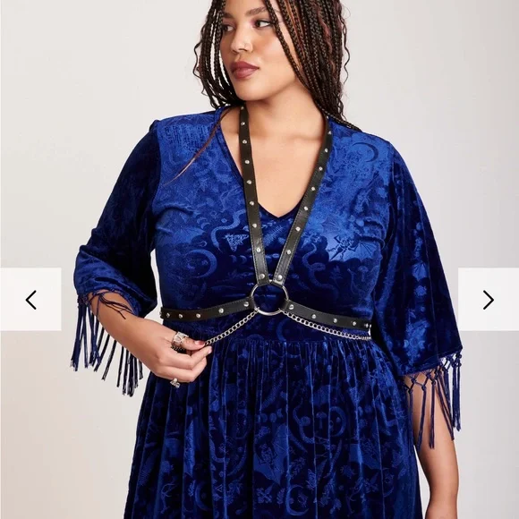 Black Studded Chain Harness - Picture 2 of 2